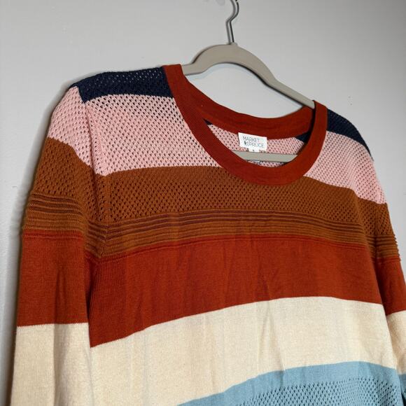 Market & Spruce Multicolor Color Block Crew Neck Sweater NWT Women’s XL - Picture 3 of 9